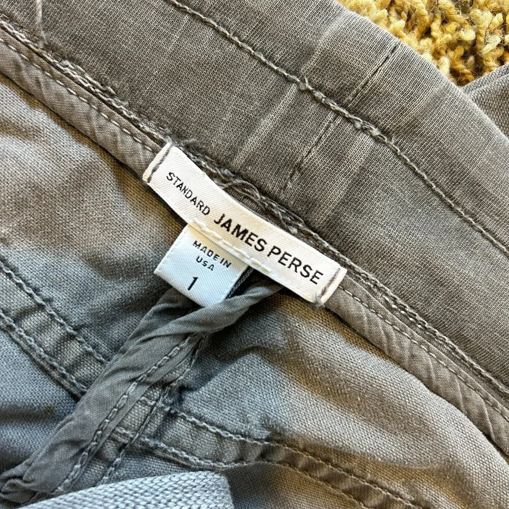 James Perse Cotton Utility Pants Washed Gray Sz 1 Women’s Small Style WGD1402 - Picture 5 of 6